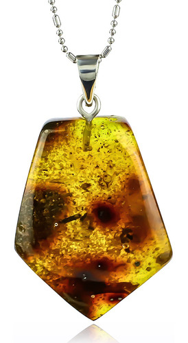 Amber Silver Pendant Genuine Amber