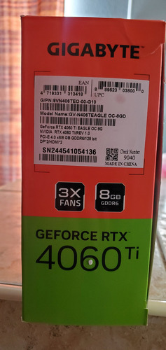 Gigabyte Rtx 4060 Ti Eagle Oc 8gb Gddr6 (Usado)