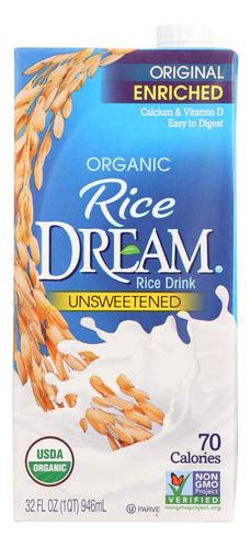 Dream Bebida De Arroz Sin Azucar Original - 32 Oz