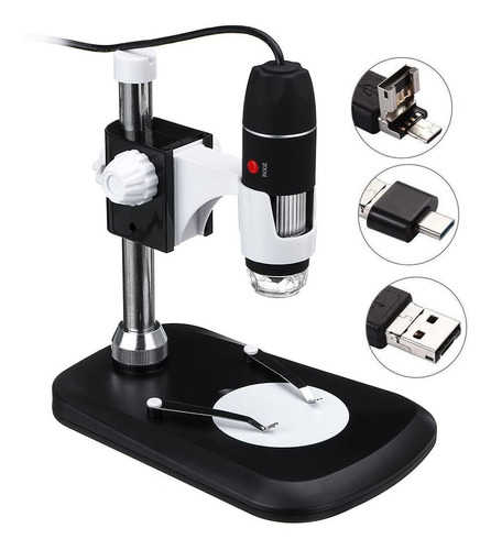 Microscopio 1600x Con Base Capilografro Usb Con Led