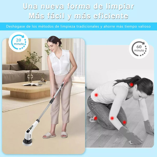 Cepillos De Limpieza Pisos Electrico Wireless Bath 13 En1