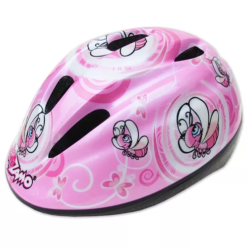 Capacete Bicicleta Infantil Kidzamo Cor Rosa Para Meninas 4 à 8 anos 48-52cm