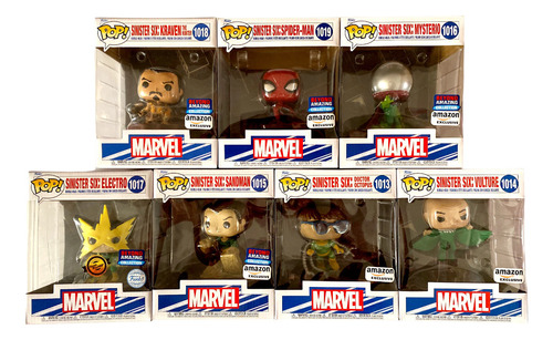Spiderman Funko Pop Sinister Six Set Completo De 7 Figuras (Usado)