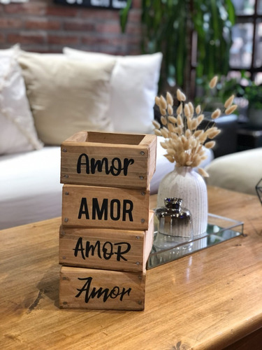 Caja/cajones De Madera Para Eventos  Amor  