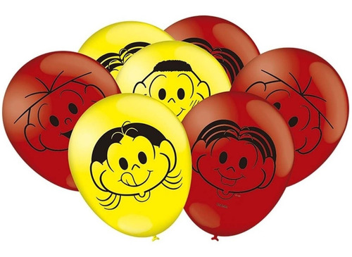 Balão Bexiga Temática Turma Da Mônica Festcolor 25 Unidades