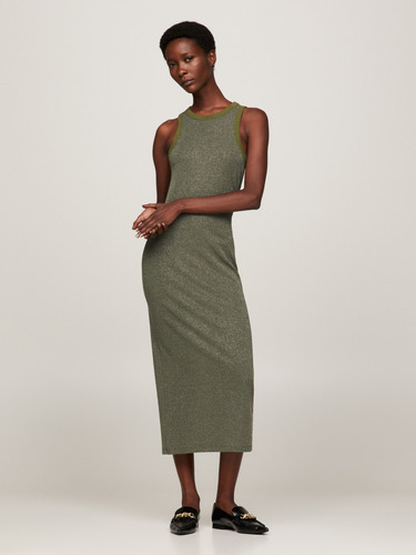 Vestido Sin Mangas Slim Fit Mujer Tommy Hilfiger Verde