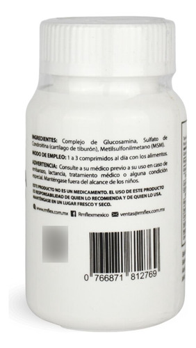 15 Rmflex Glucosamina Condroitina Msm 1 G 90 Comprimidos