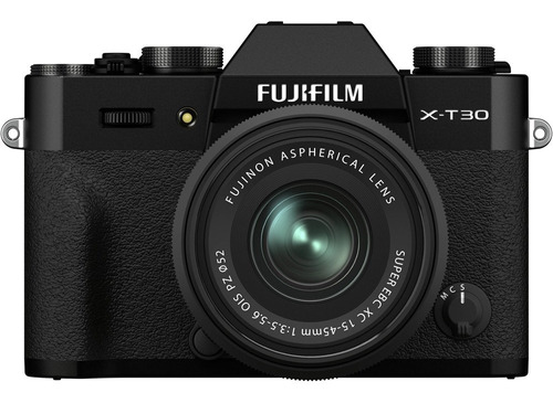 Cámara negra sin espejo Fujifilm X-t30 Ii y lente Xc de 15-45 mm