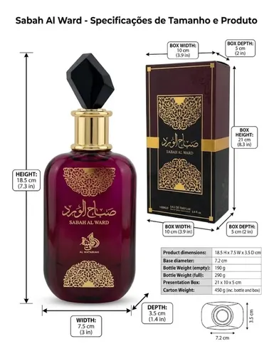 Perfume Sabah Al Ward Al Wataniah Al Wataniah Feminino Original Eau De Parfum