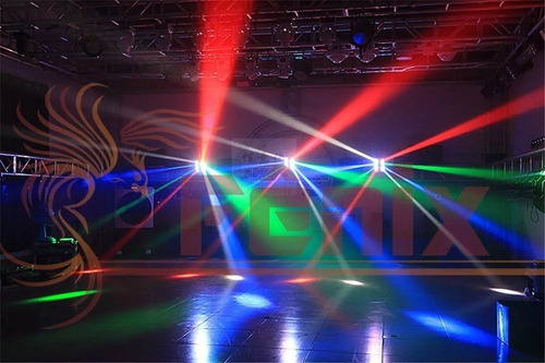 4 Spider Moving Beam 8 Leds De 12w Quadriled Rgbw Dmx Bivolt
