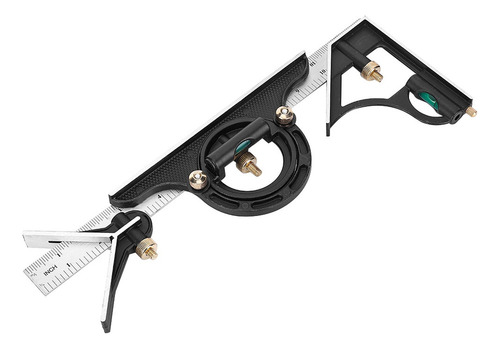 Regla Angular De Acero Inoxidable 0-180° Combinación Tri Cua