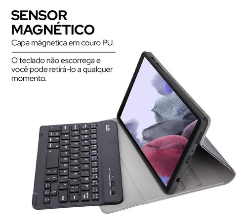 Capa Teclado Para Tablet Samsung Galaxy Tab A7 Lite 8.7'' Wb Cor Preto