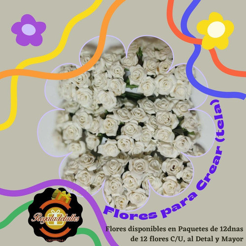 Imagen 5 de 9 de Flores Decorativas Para Recuerditos, Adornos, Manualidades