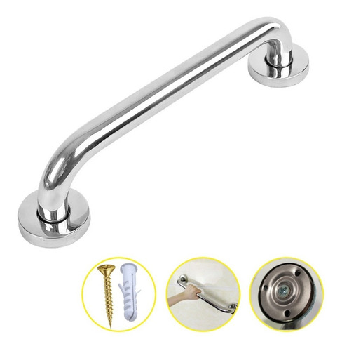 Kit Alça Barra Apoio Inox Banheiro 80cm - 04 Unidades!