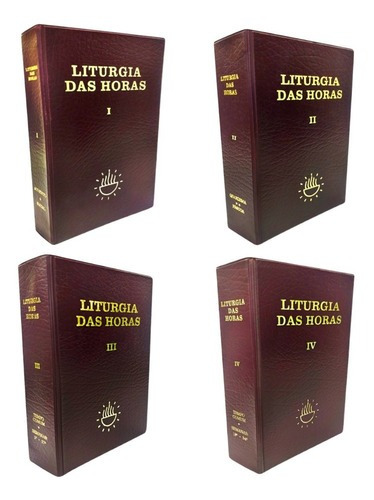 Livro Liturgia Das Horas 04 Volumes Encadernada Breviário