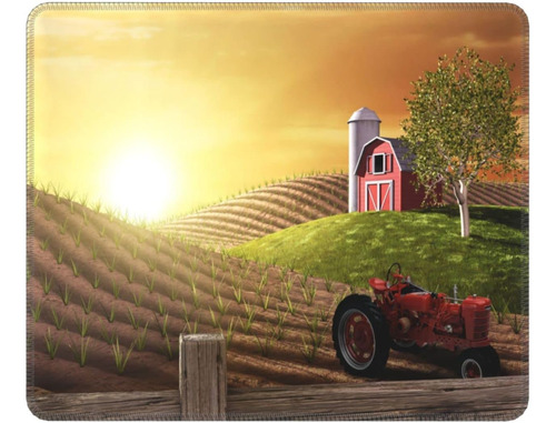 Alfombrilla De Mouse Tractor Old Farm Farmland Sunset Alf...