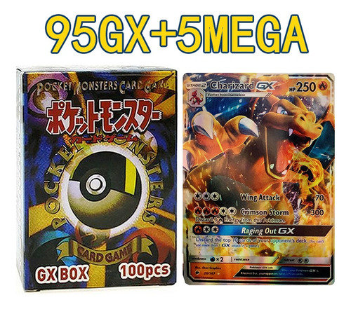 Mazo De 100 Cartas Brillantes Gx + Mega (tcg - Pokémon)