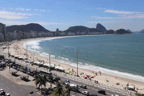 Cobertura Duplex - Alto Luxo - Posto 6 Atlantica, 430m2 2 Salões, 4 Quartos-suite 2 Vagas, Vista Total Posto 6 Ao Leme. - Ap8068