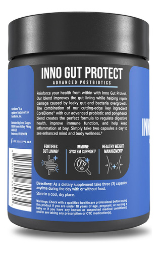 Innosupps Innogut Protect Glp-1, Probióticos, 90 Cápsulas
