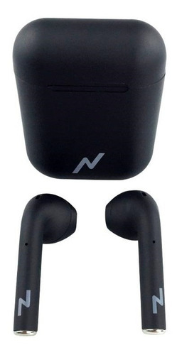 Auricular Bluetooth5.0 Con Micrófono Y Estuche Cargador Noga Color Negro