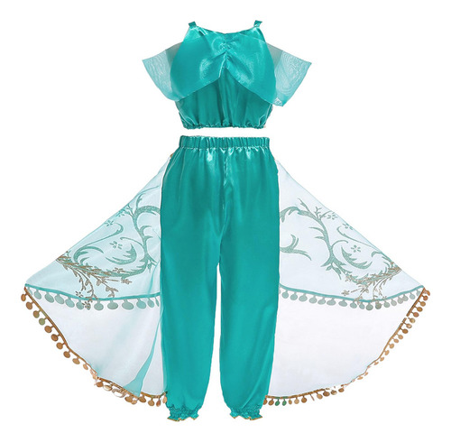 Disfraz De Princesa Jasmine Para Niñas, Vestido Clásico