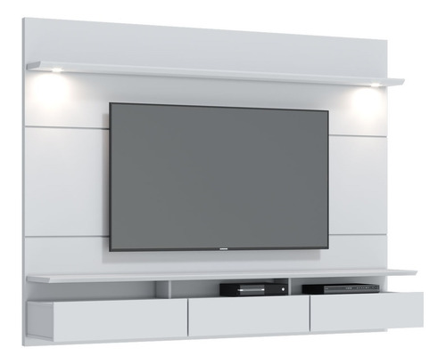Imagen 4 de 6 de Mueble Tv Moderno Flotante Con Panel Lacado Ref: Mural22