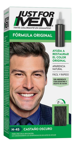 Just For Men Tintura Shampoo Color Castaño Oscuro 60 Ml