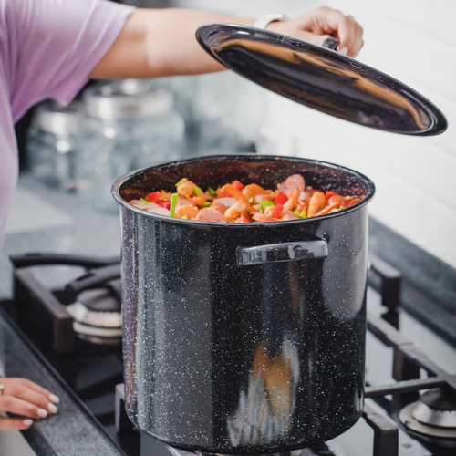 Steamer Granite Ware De Acero Esmaltado De 14.7 Litros Con T