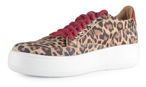 Imagen 5 de 9 de Zapatillas Zapatos Sneakers De Mujer De Cuero Khan - Ferraro