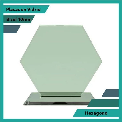 Placas En Vidrio Forma  Hexágono