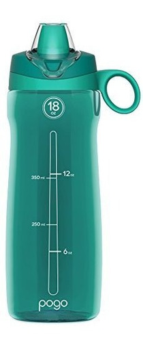 Pogo Bpa-free Plastic Water Bottle With Soft Straw Lid, 18oz