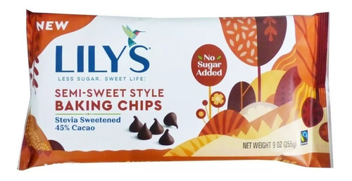 Lily's Semisweet Style Baking Chips No Sugar Added 255 Grs