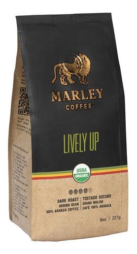 Imagen 2 de 4 de Café Marley Coffee Molido Lively Up! 227g