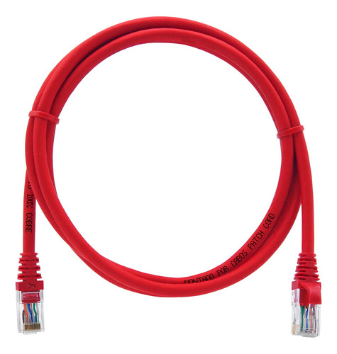 Cabo Patch Cord 100% Cobre Vermelho Furukawa 1,5 Metros Cat6