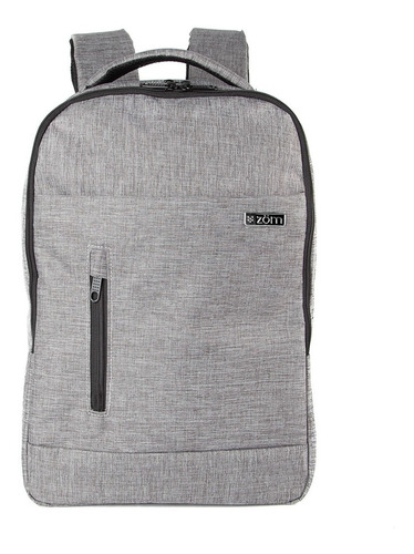 Mochila Zom Zb 204 Ga Notebook Laptop 15.6 Impermeable Gris