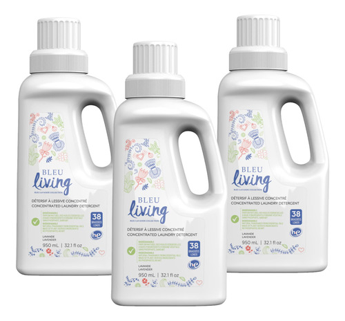 Bleu Lavande - Paquete De 3 Detergentes Liquidos Naturales P