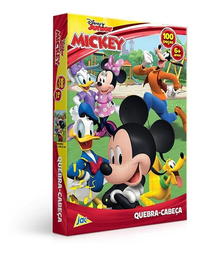 Quebra Cabeça 100 Pcs Encapado Mickey Disney Toyster