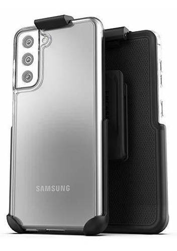 Funda Encased Para Samsung Galaxy S21 Transparente Con Clip