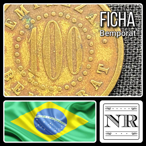 Imagen 1 de 4 de Ficha - Brasil - Empreza Bemporat - Valor 100 - Cuneo 