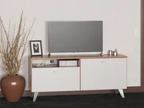 Comprar Mesa Tv Led Rack Nordico 1.20 Mts Moderno Melamina Modular Color Blanco