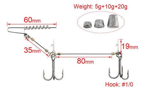 Anzuelos Triples De Pesca, Aparejos, Anzuelos Swimbait, L