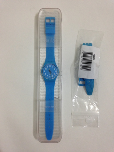 Relógio Swatch Rise Up Pulseira Azul Plástico Gs138