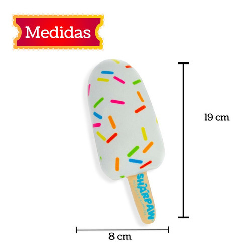 Paleta de gelo de brinquedo de pelúcia para animais de estimação com cor sonora, cor branca, design de paleta de gelo