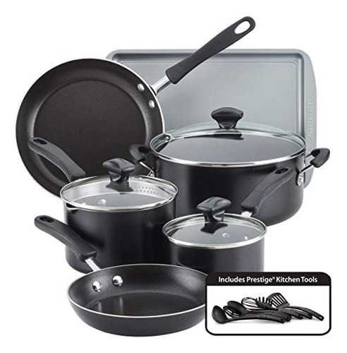 Batería Cocina Farberware Antiadherente 15 Pzs Olla Sarten