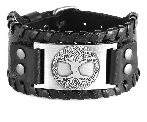 Pulsera Vikinga Pulsera Nórdica Con Amuleto Pulsera De Cuero