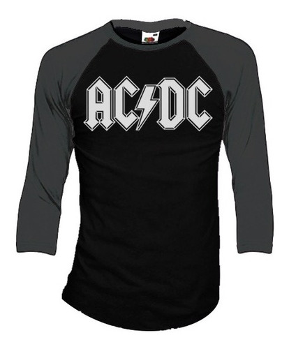 Playeras Ac Dc Manga 3/4 Para Hombre Y Mujer