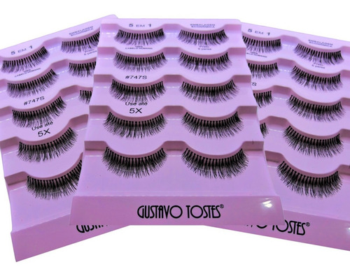 15 Pares Cílios Postiços #747s 100% Cabelo Humano Atacado