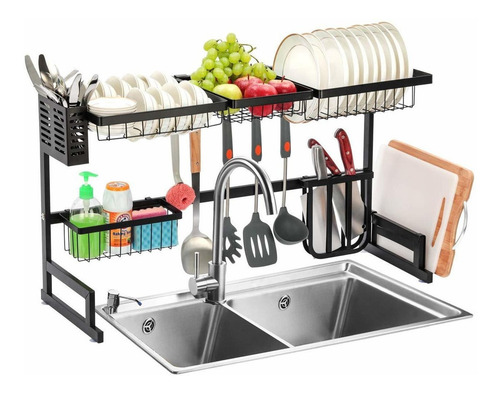 Dish Drying Rack Over The Sink 2-tier Large Dish Drainer For