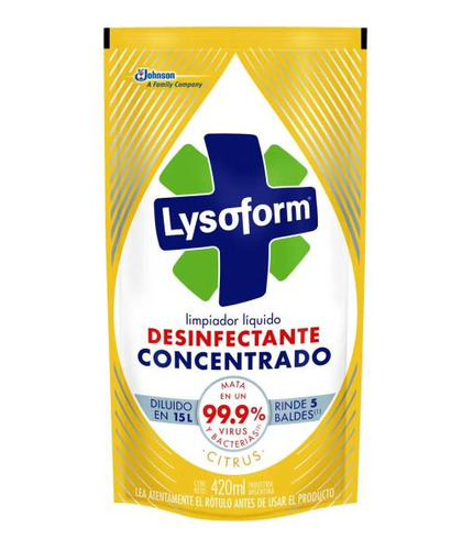 Limpiador Lysoform Citrico Doy Pack 420cc