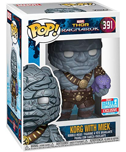 Pop! Marvel Thor Ragnarok Korg Con Miek Fall Convención Excl